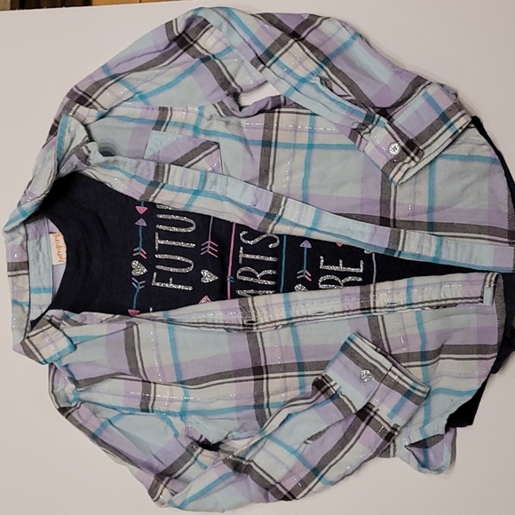 Jumping beans bundle size 6. T-shirt, long sleeve button up, black pants - Picture 3 of 10